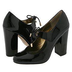 Steven Babbett Black Patent Steven Heels