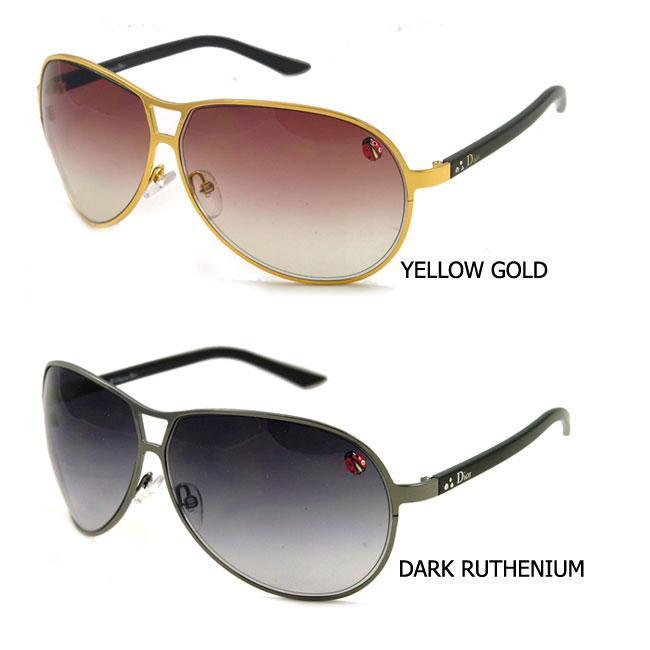 Christian Dior Tiny Ladybug Metal Aviator Sunglasses  