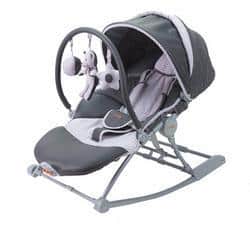 Combi Deluxe Gray Gingham Activity Rocker - Bed Bath & Beyond - 3663173