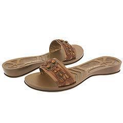 Nine West Rethink Bronze Leather Nine West Sandals