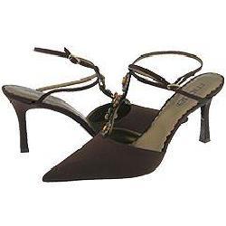 Moda Spana Artesia Dark Brown Satin Pumps