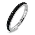 Women's Stainless Steel Black Cubic Zirconia Eternity Ring (2.5 mm)