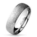 Sand Sparkle Finish Dome Surface 316L Stainless Steel Ring