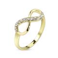 Infinite Pave Gemmed gold-plated Brass Ring