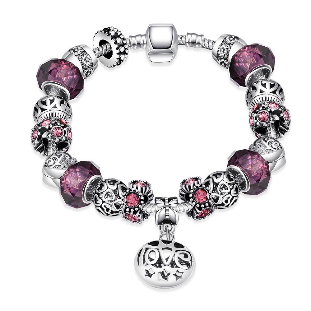 Vienna Jewelry Purple Fusion Bracelet