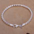 Vienna Jewelry Sterling Silver Intertwined Sleek Bracelet