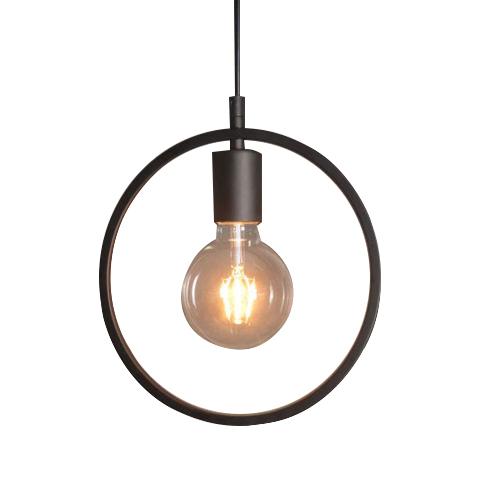 Black globe geometric industrial pendant lamp light