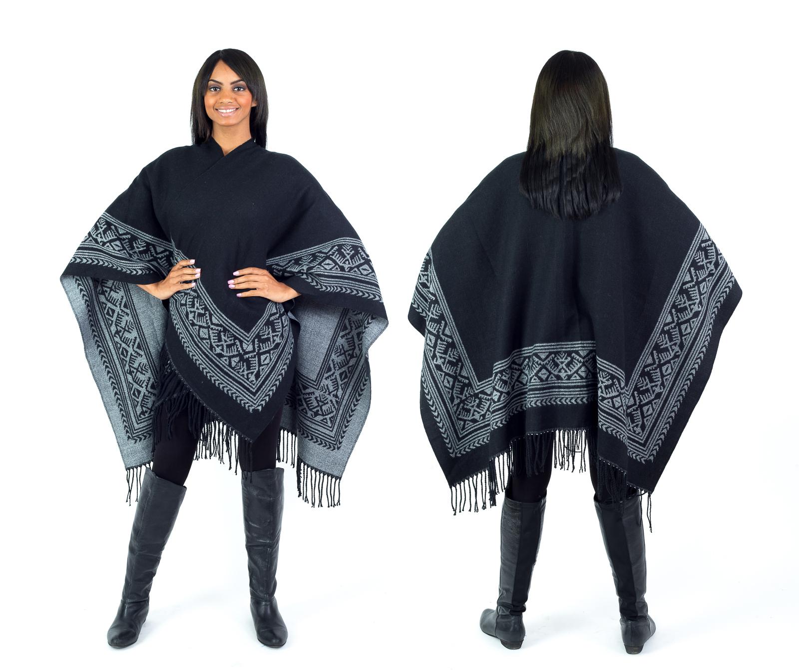 Shop Womens Fall Winter Poncho Cape Shawl Wrap Black Free Shipping On Orders Over 45 8741