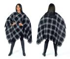 Women's Fall Winter Poncho Cape Shawl Wrap, Black