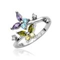 .925 Sterling Silver Cubic Zirconia Butterfly Toe Ring