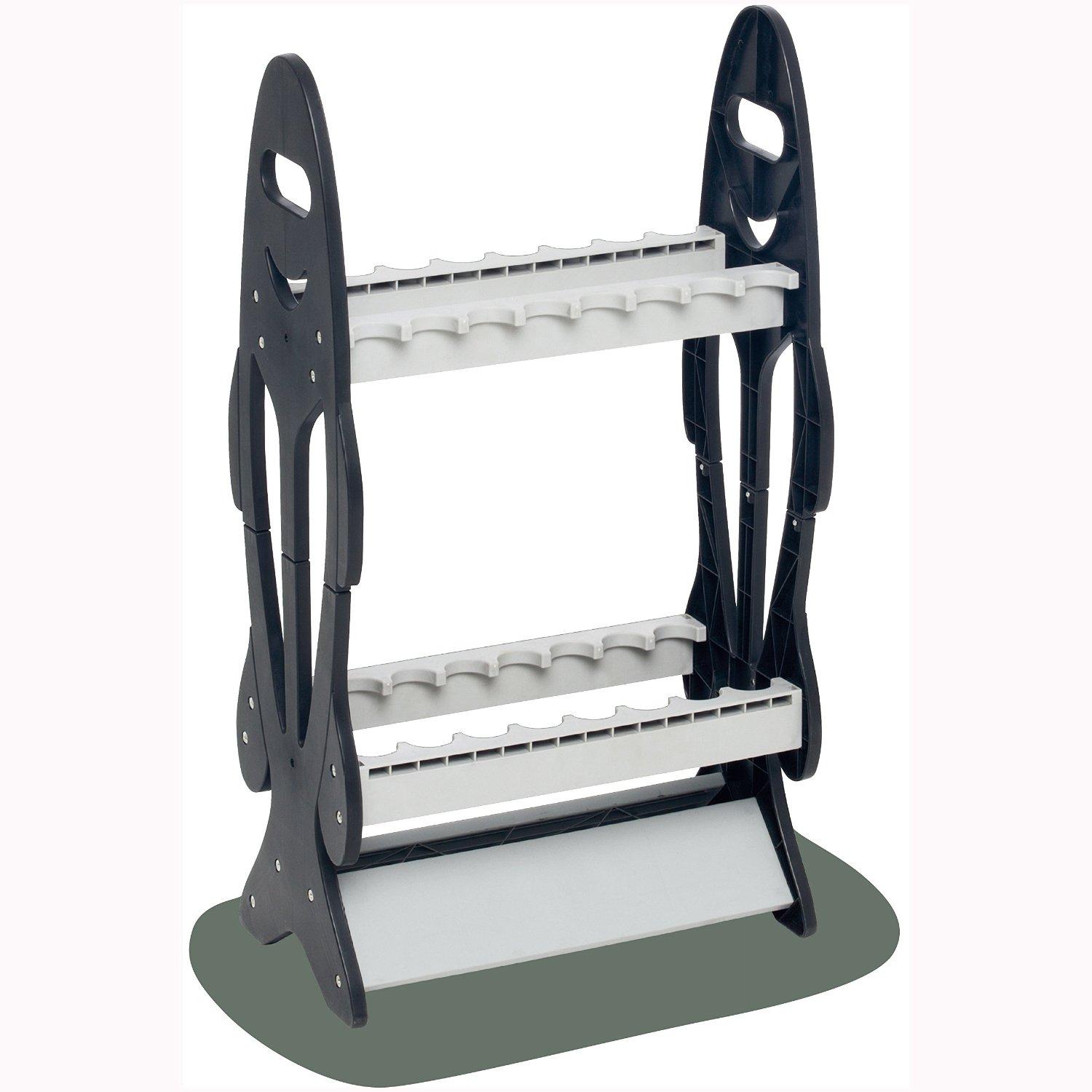 Wealers 16-rod Rack Fishing Rod Holder Organizer Bait Lures Fish Tackle,
