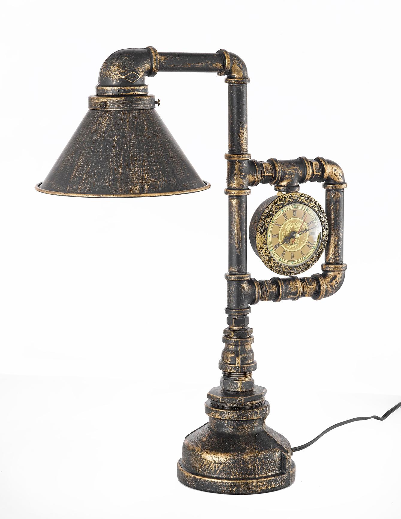 Antique Reproduction Lamp Industrial Pipe Steampunk Table Lamp with ...