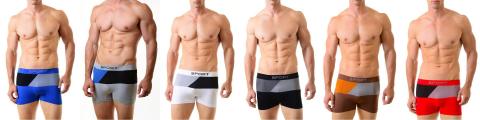 Classic Seamless Boxer Briefs Shorts Underwear 6-Pack for Men(One Size)
