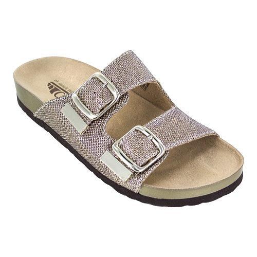 white mountain gold sandals