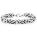 Oxford Ivy Mens Byzantine Link Stainless Steel Bracelet