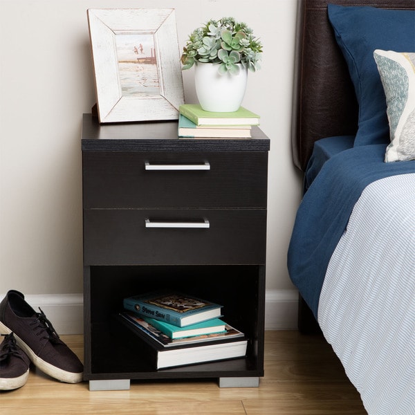 Aria 2-drawer Wooden Nightstand - Free Shipping Today ...