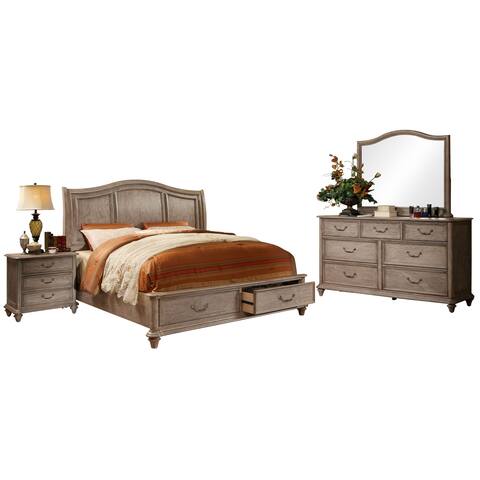 Rustic Bedroom Sets Online At Our Best Minka Iii Country Rustic Grey 4 Piece Bedroom Set By Foa