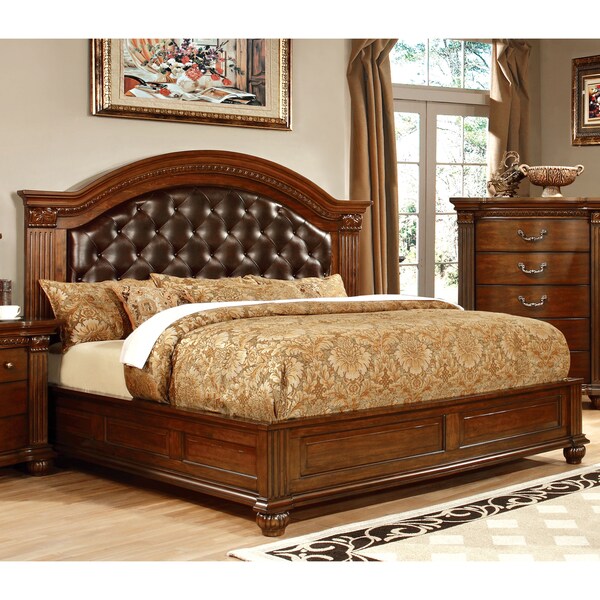 Shop Furniture of America Vayne II Traditional Cherry Platform Bed ...