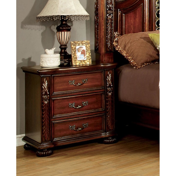Shop Furniture of America Ellianne Traditional Brown Cherry 3Drawer