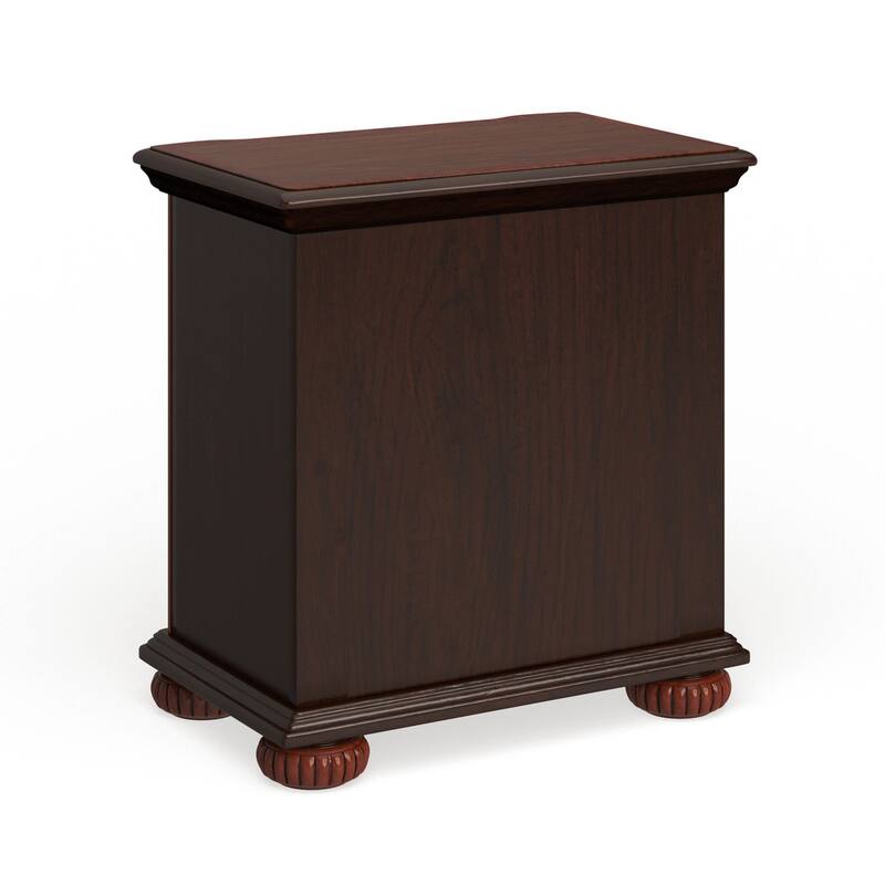 Ulis Traditional Cherry Solid Wood 3-Drawer Nightstand by Furniture of America
