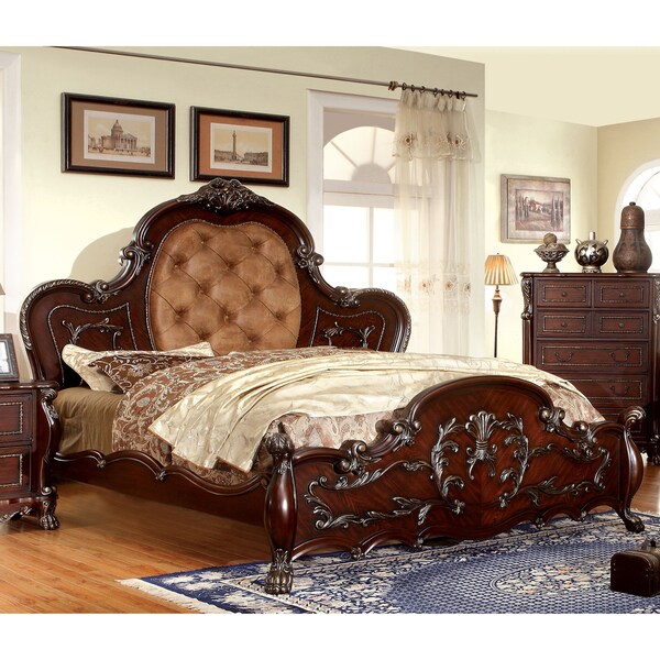 Shop Furniture Of America Tashir Traditional Style Cherry Platform Bed Free Shipping Today 1559