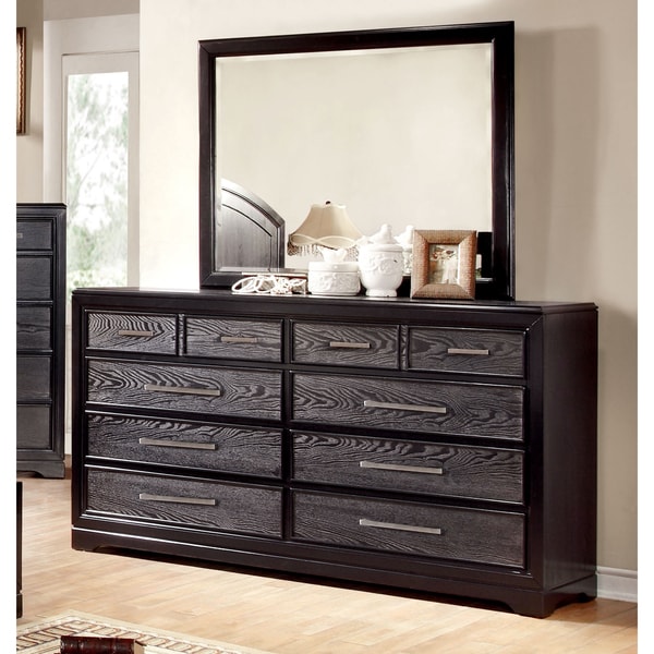 Furniture of America Stonehall Contemporary Grey 2 Piece Dresser and