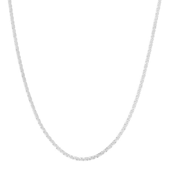 Fremada Sterling Silver 1.6-mm Sparkle Chain Necklace (16 - 36 inches) - White