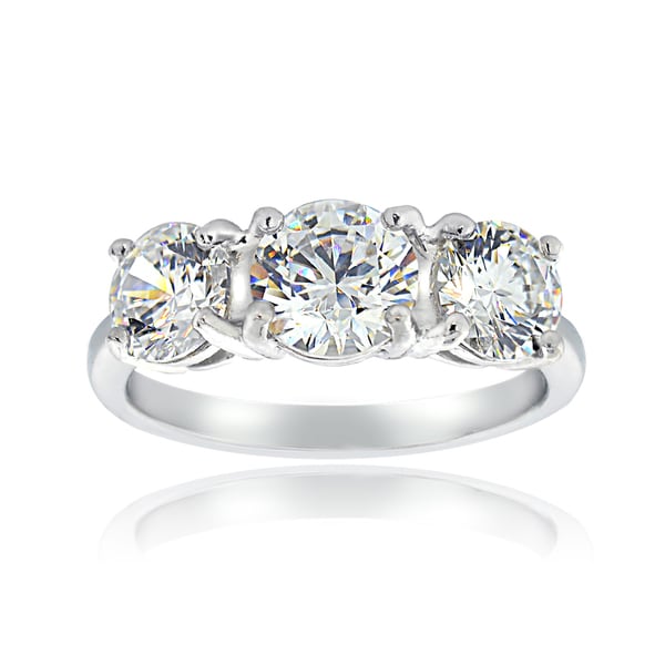 ICZ Stonez Sterling Silver Three Stone Ring