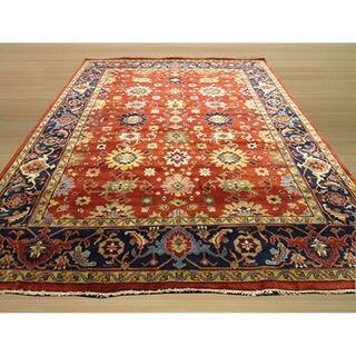 Hand-knotted Wool Rust Traditional Oriental Super Mahal Design Area Rug