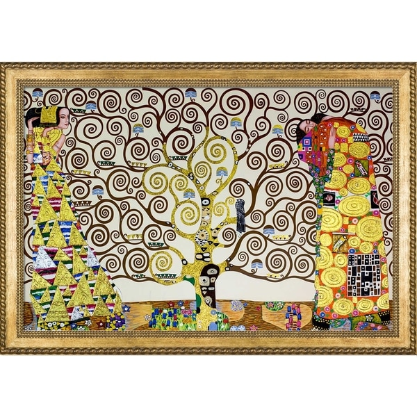Gustav Klimt The Tree of Life, Stoclet Frieze, 1909 (Luxury Line) Hand Painted Framed Canvas Art