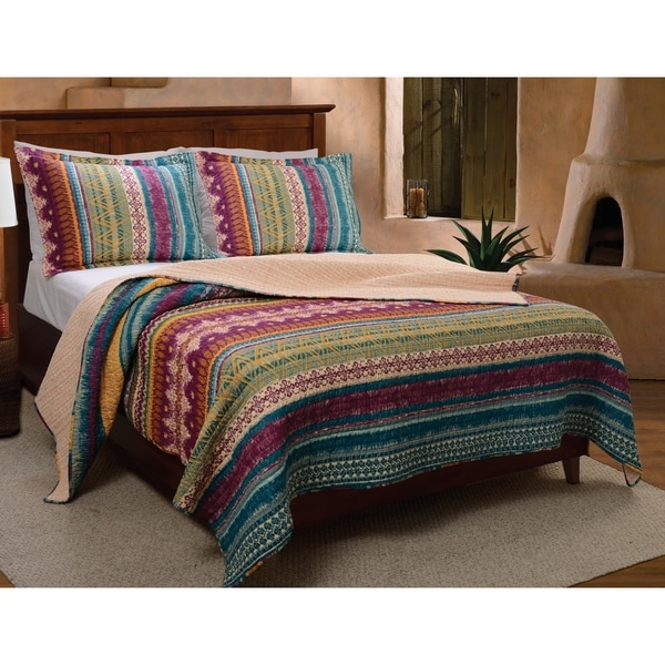 Greenland Home Fashions Southwest BoHo Cotton 3-piece Quilt Set