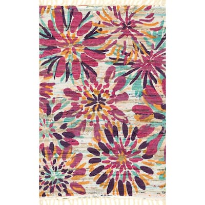 Alexander Home Hand Woven Maria Cotton Daisy Rug