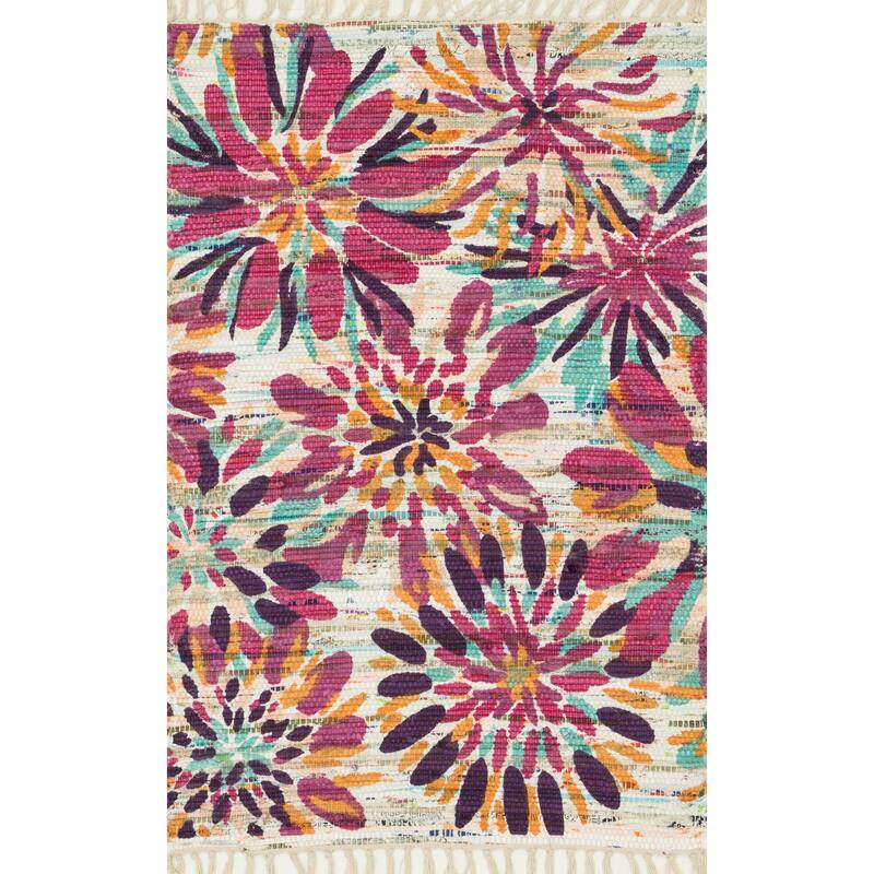 Alexander Home Hand Woven Maria Cotton Daisy Rug