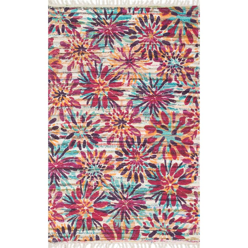 Alexander Home Hand Woven Maria Cotton Daisy Rug