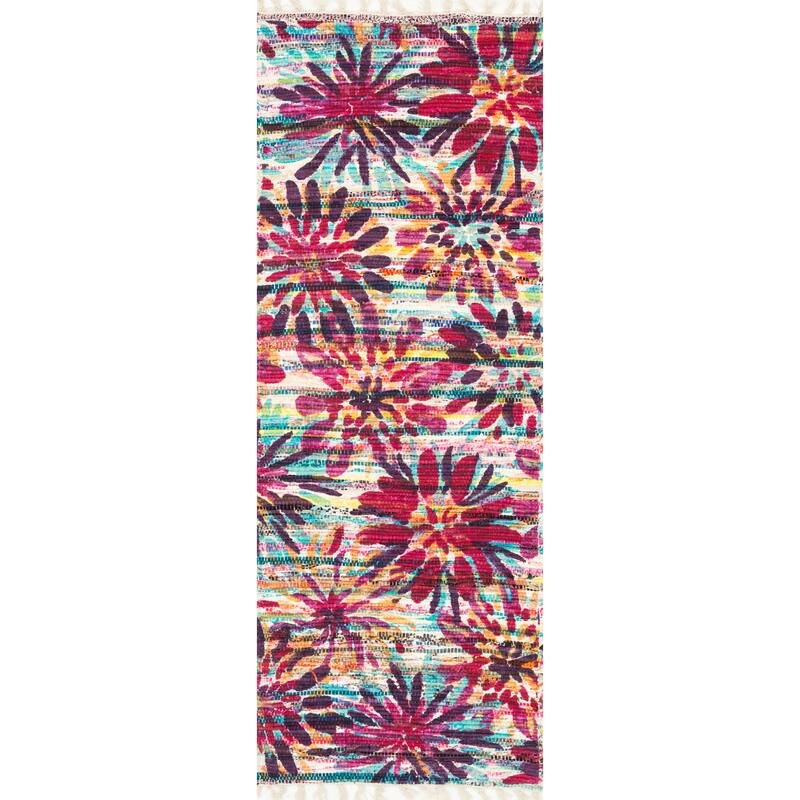 Alexander Home Hand Woven Maria Cotton Daisy Rug