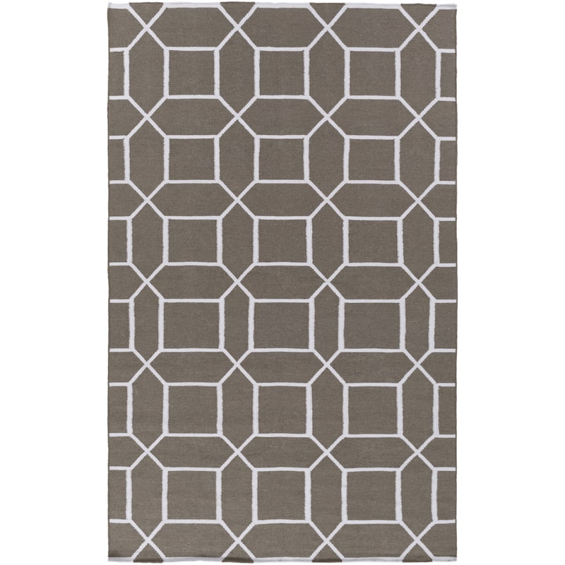 Hand-Woven Rodolfo Geometric Pattern Indoor/Outdoor Area Rug