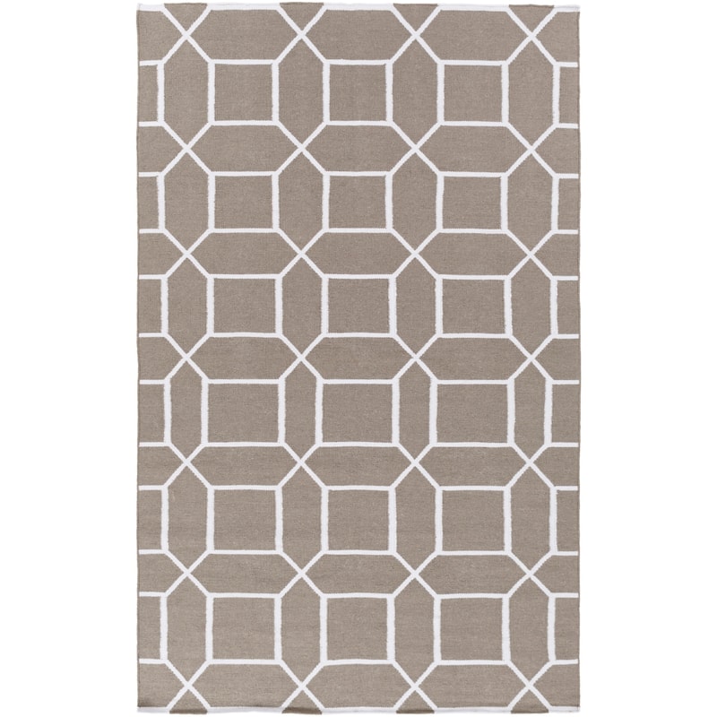 Hand-Woven Rodolfo Geometric Pattern Indoor/Outdoor Area Rug