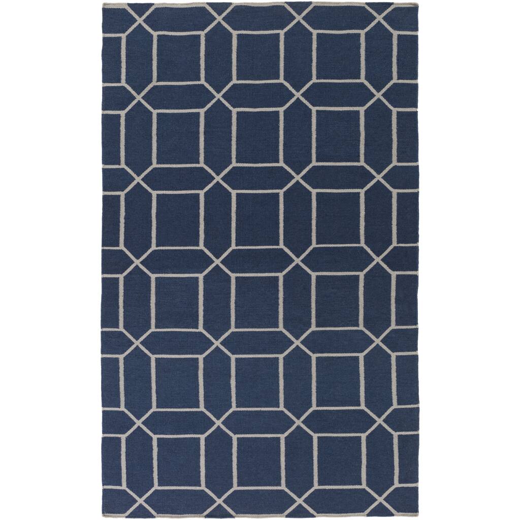 Hand-Woven Rodolfo Geometric Pattern Indoor/Outdoor Area Rug