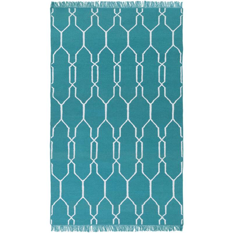 Hand-Woven Terrell Lattice Pattern Indoor/Outdoor Area Rug