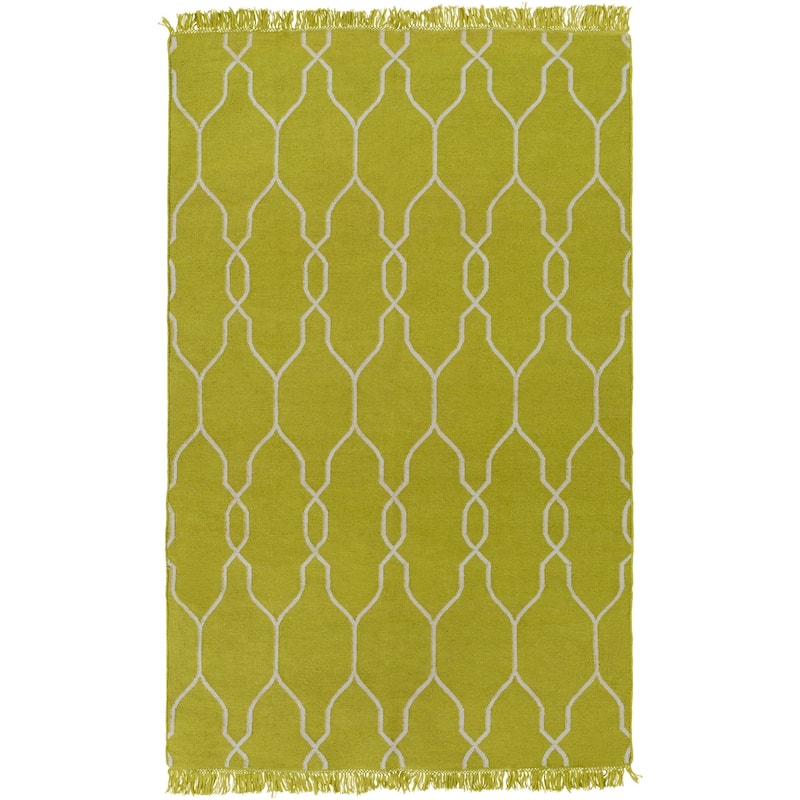 Hand-Woven Terrell Lattice Pattern Indoor/Outdoor Area Rug