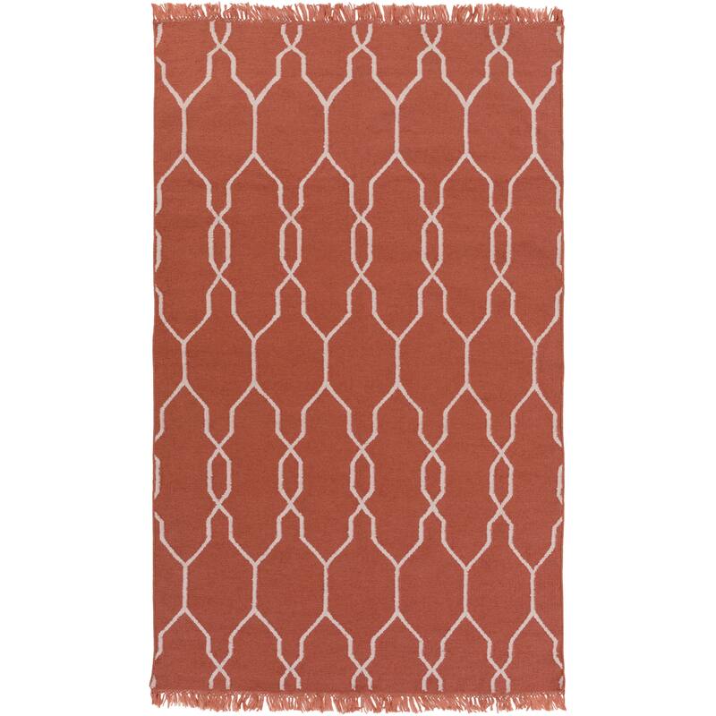 Hand-Woven Terrell Lattice Pattern Indoor/Outdoor Area Rug