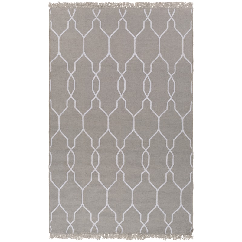 Hand-Woven Terrell Lattice Pattern Indoor/Outdoor Area Rug