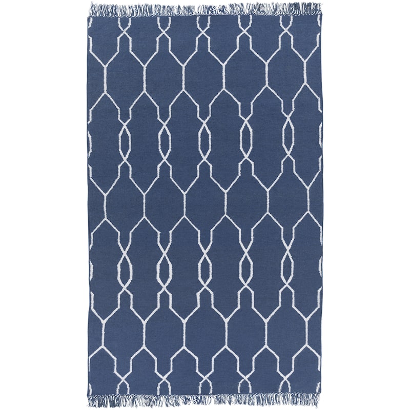 Hand-Woven Terrell Lattice Pattern Indoor/Outdoor Area Rug