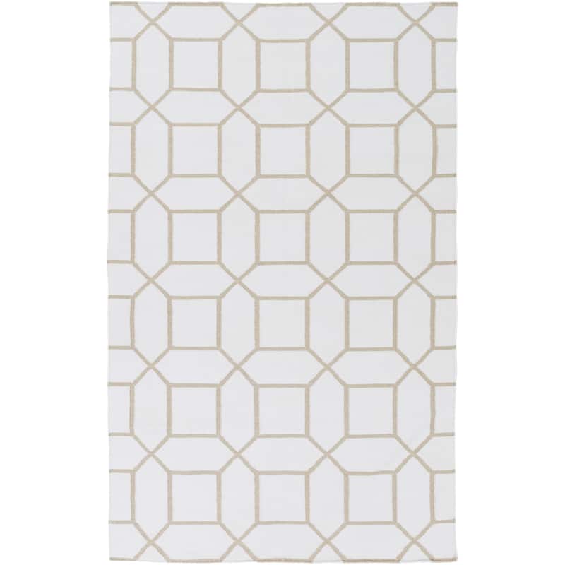 Hand-Woven Rodolfo Geometric Pattern Indoor/Outdoor Area Rug
