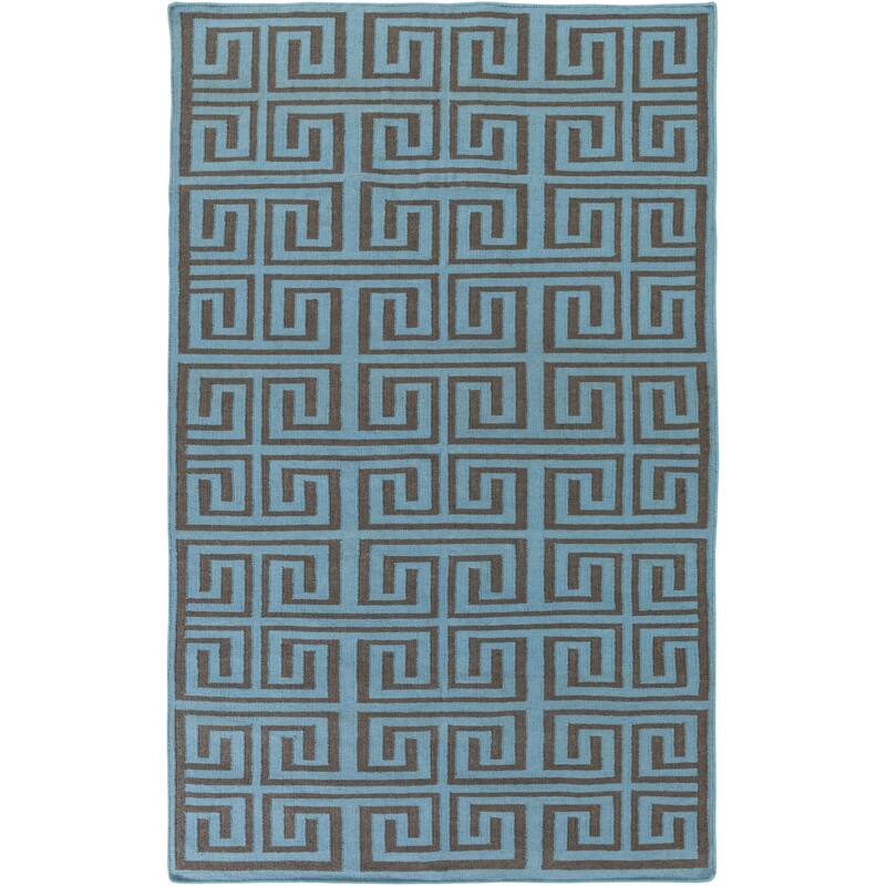Hand-Woven Solomon Geometric Pattern Indoor/Outdoor Area Rug