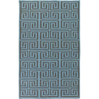 Hand-Woven Solomon Geometric Pattern Indoor/Outdoor Area Rug