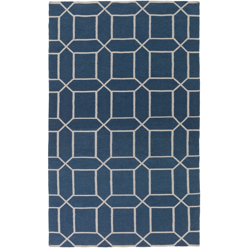 Hand-Woven Rodolfo Geometric Pattern Indoor/Outdoor Area Rug
