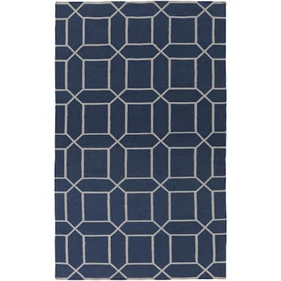 Hand-Woven Rodolfo Geometric Pattern Indoor/Outdoor Area Rug