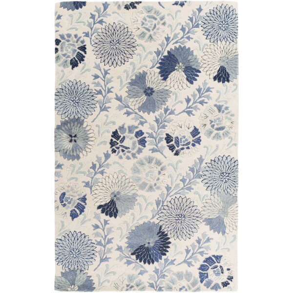 Hand-Tufted Faye Floral New Zealand Wool Area Rug