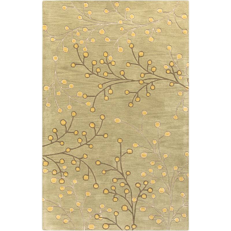 Sakura Handmade Transitional Floral Wool Area Rug